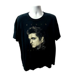 Elvis Presley vintage shirt by KUN Graceland black tag size XL Blue eyes